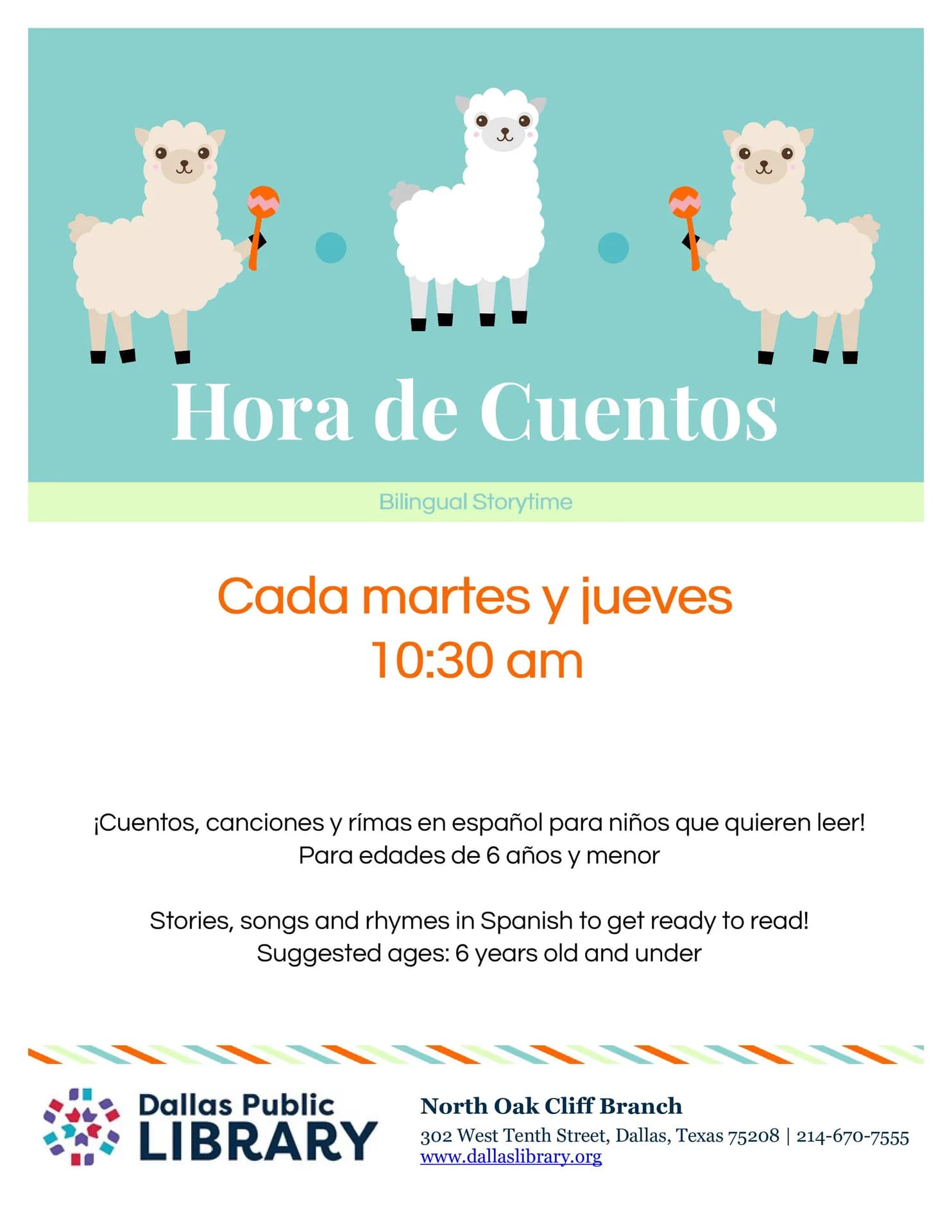 Bilingual Storytime (Hora de Cuentos bilingüe)